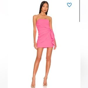 superdown andria strapless mini dress